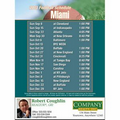 Miami Football Schedule Postcards - Standard (4-1/4" x 5-1/2")